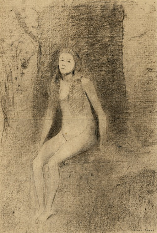 La jeune songeuse (circa 1870-1875) by Odilon Redon