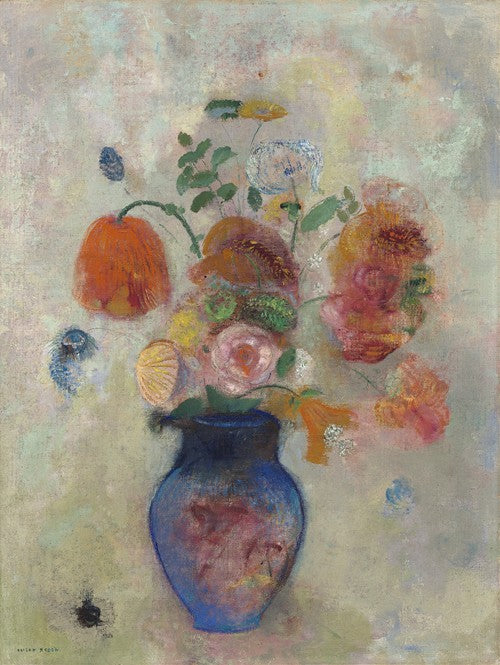 Large Vase with Flowers (c. 1912) by Odilon Redon