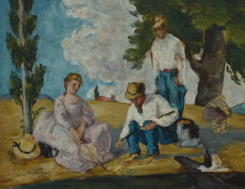 Picnic on a Riverbank (1873–74) by Paul Cézanne
