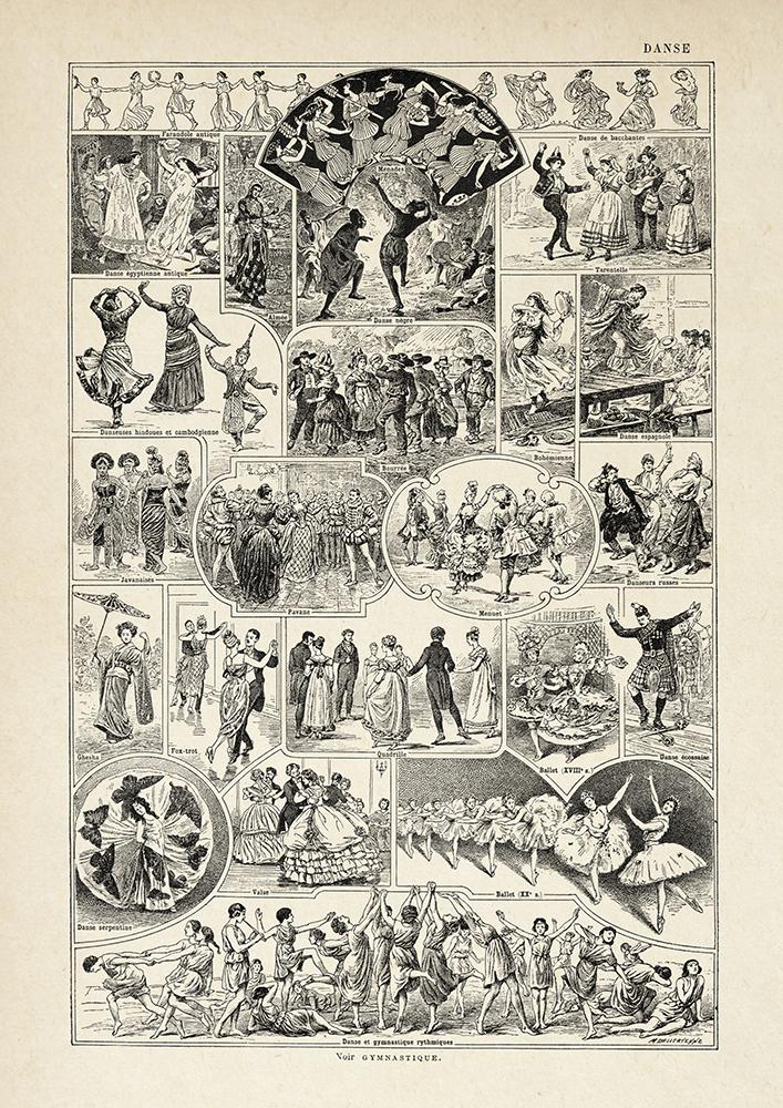 Conjunto de impresiones de baile