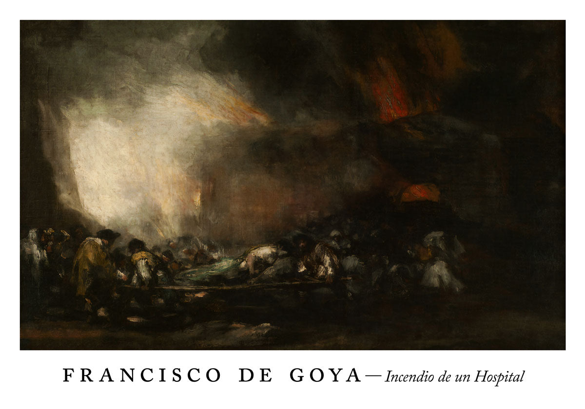 Incendio de un Hospital - Cartel Exposición Francisco de Goya