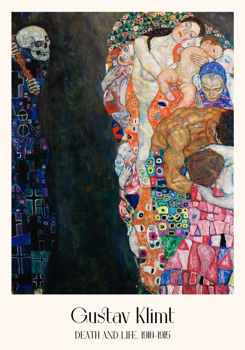 Gustav Klimt Exhibition Poster - Death and Life Art Print