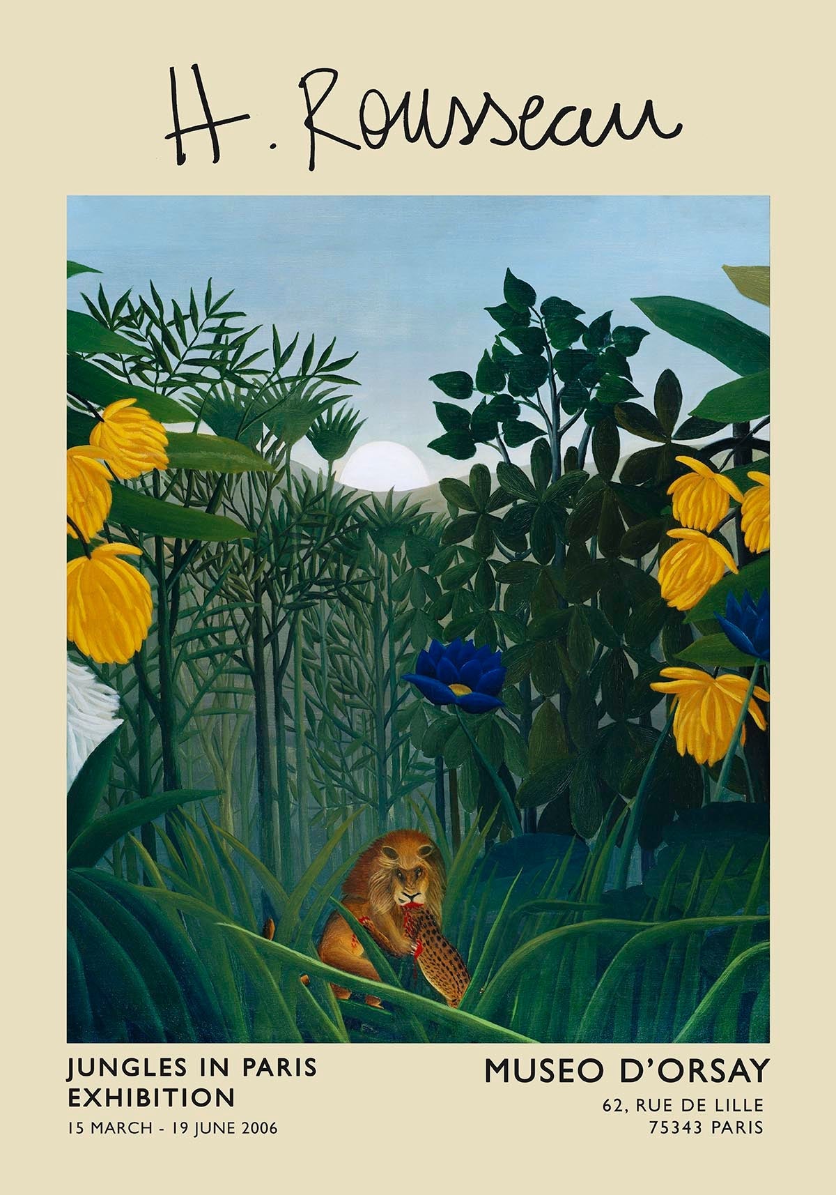 Cartel de la exposición El banquete de Rousseau