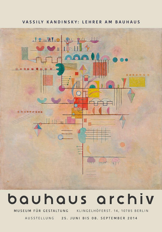 Afiche de la exposición El ascenso elegante de Wassily Kandinsky