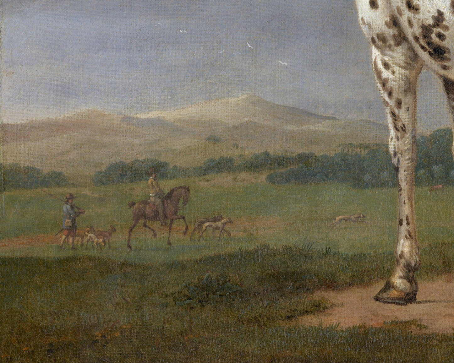 Impresión artística de caballo moteado | Caballo pío antiguo | Bellas artes animales | Pintura equina vintage | Arte mural de caballos | Decoración de granjas y ranchos