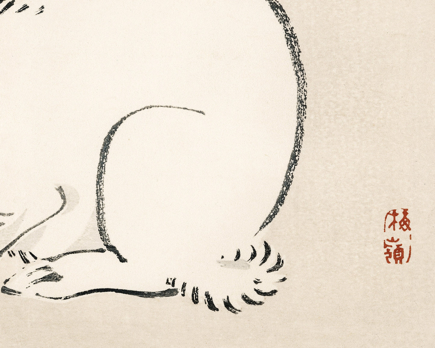 Conejos blancos y negros de Kōno Bairei (1844-1895)