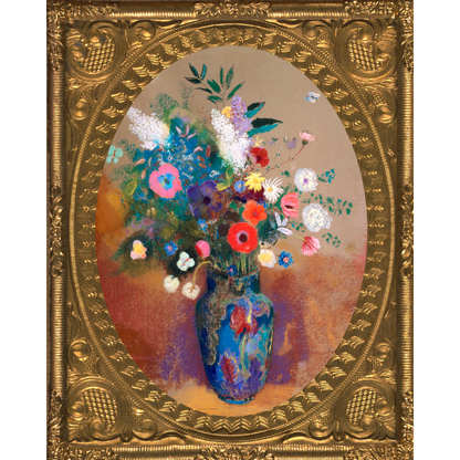 PRINTABLE | Botanical Art, Flower Bouquet, Odilon Redon, Neon Flowers, Oil Painting, Printable Still Life, Digital Download, Print at Home