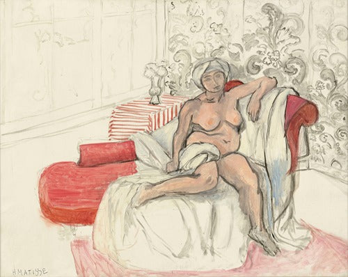 Art Print "Nu sur la chaise longue (1920)" by Henri Matisse (1920)