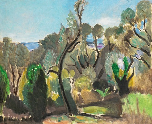Art Print "Paysage aux environs de Nice ou Les Oliviers Coin du Mont-Boron (1918)" by Henri Matisse (1918)