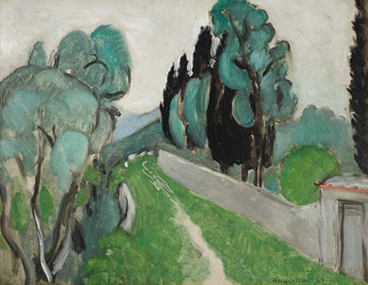 Art Print "Paysage avec cyprès et oliviers aux environs de Nice (1918)" by Henri Matisse (1918)