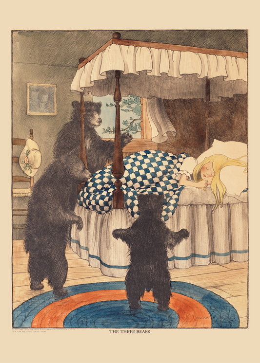 goldie locks and the three bears illustration