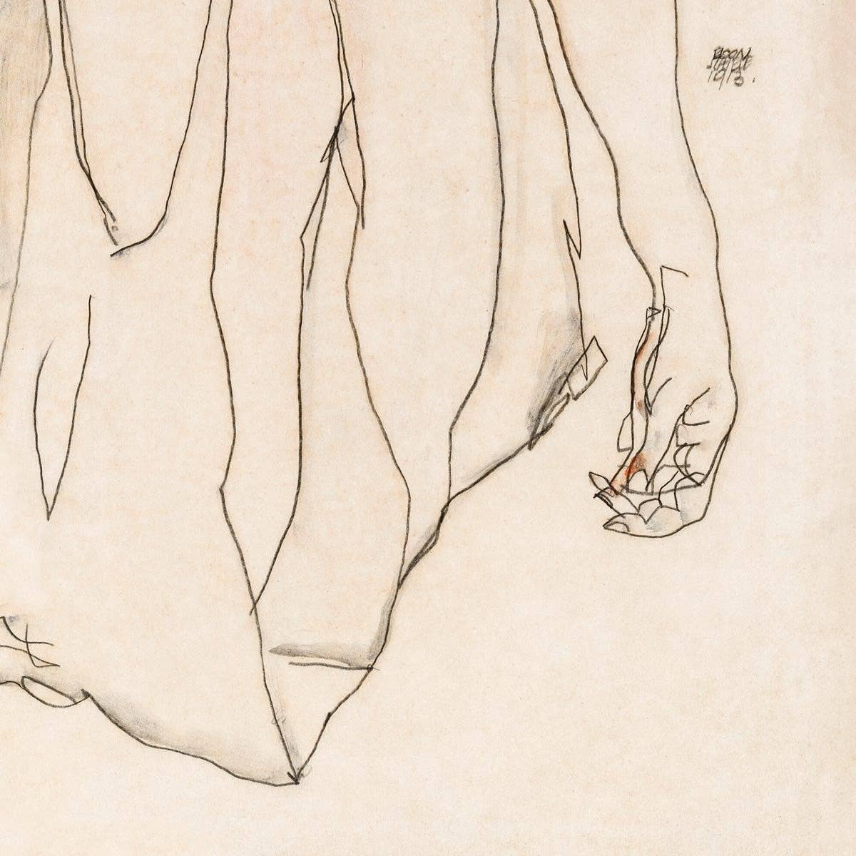 La bailarina (Die Tänzerin), 1913 de Egon Schiele