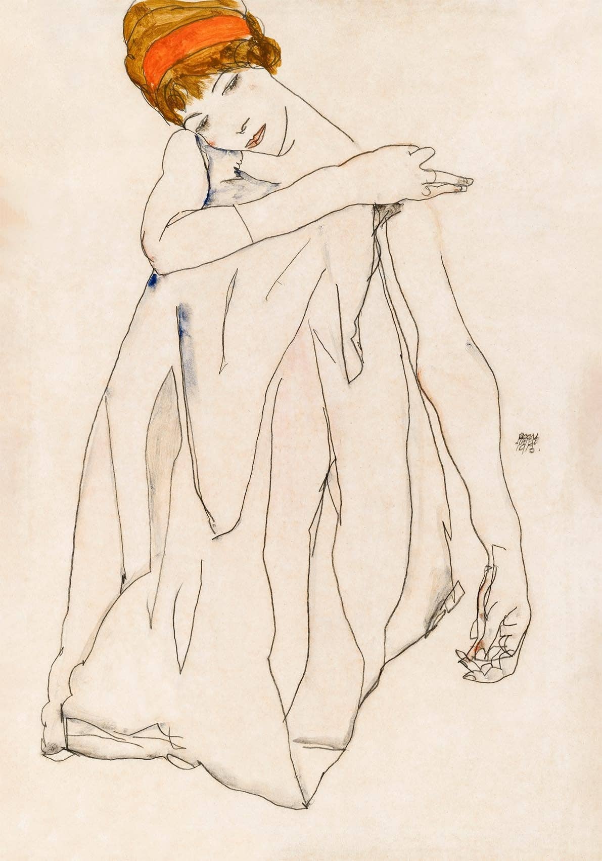 La bailarina (Die Tänzerin), 1913 de Egon Schiele
