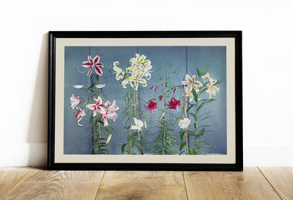 Cuadro de lirios II de Ogawa Kazumasa