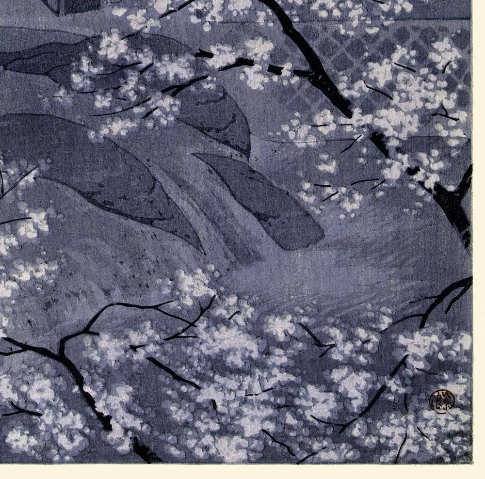 Aguas termales de Shuzenji por Kasamatsu Shirô Póster