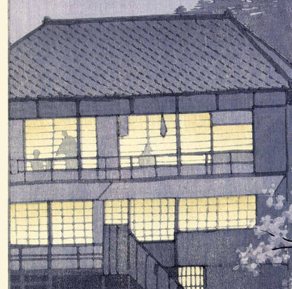 Aguas termales de Shuzenji por Kasamatsu Shirô Póster