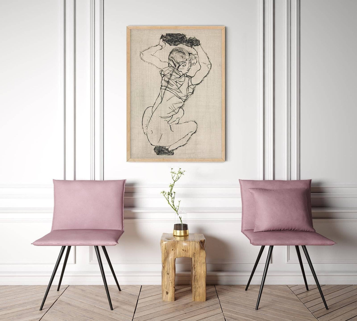 Mujer en cuclillas de Egon Schiele