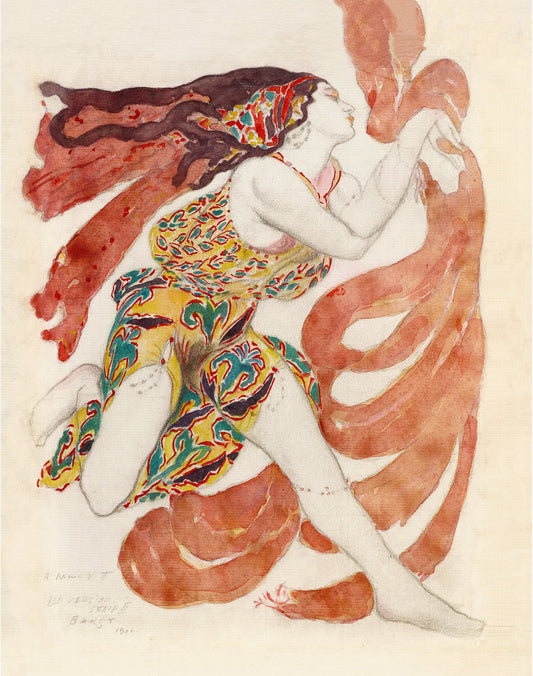 Vintage dance art | Costume for the dance Narcisse | Leon Bakst print | Ballet fashion plate | Modern Vintage decor | Eco-friendly gift (whitespace trimmed)