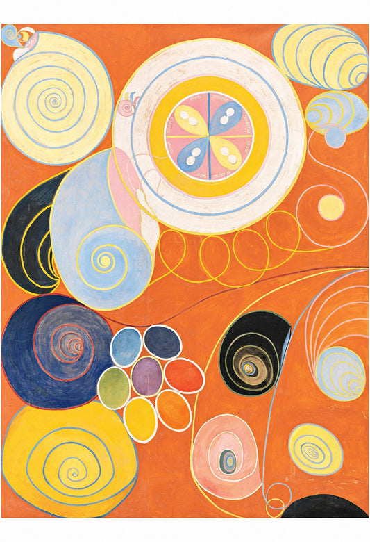 Vintage Hilma af Klint abstract art | Feminist art | Giclée fine art print | Housewarming, birthday gift | Eco-friendly vintage decor (whitespace trimmed)