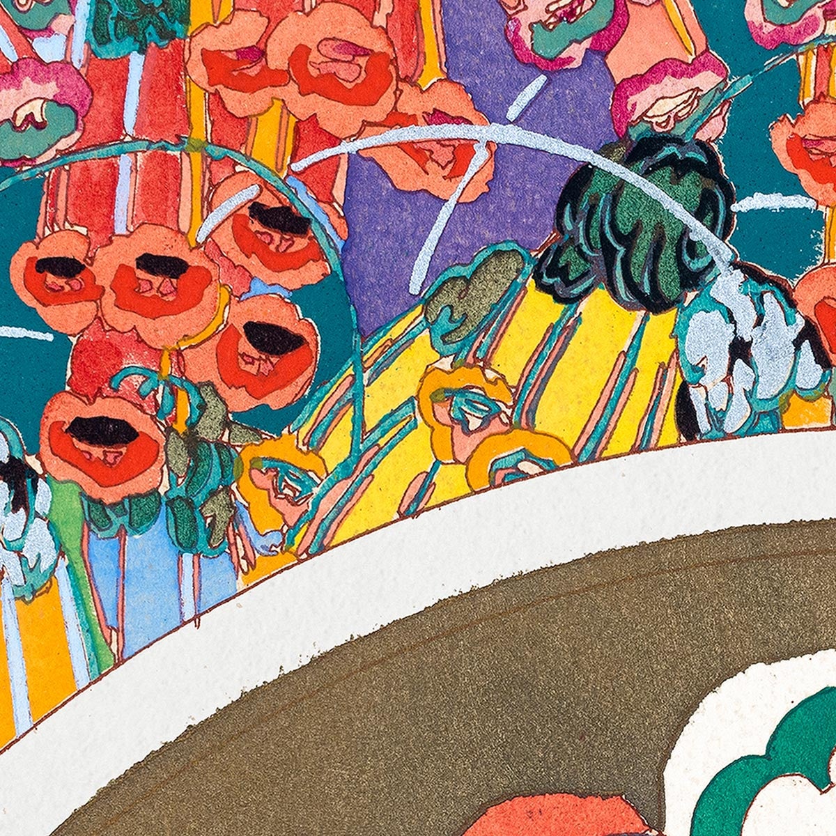 Patrón floral Art Déco, variación 11 de Édouard Bénédictus