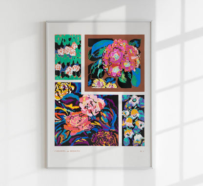 Patrón floral vintage Art Déco, variación 3 de Édouard Bénédictus