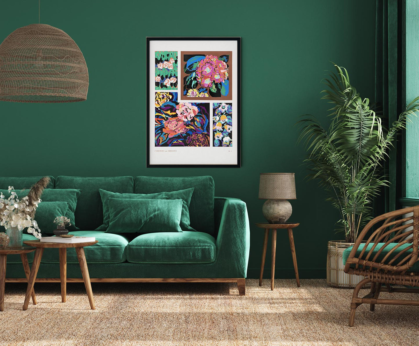 Patrón floral vintage Art Déco, variación 3 de Édouard Bénédictus