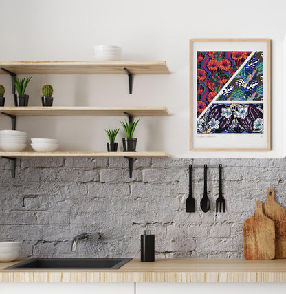 Patrón Art Déco floral geométrico vintage, variación 6 de Édouard Bénédictus