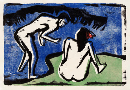 Pareja bañándose de Ernst Kirchner