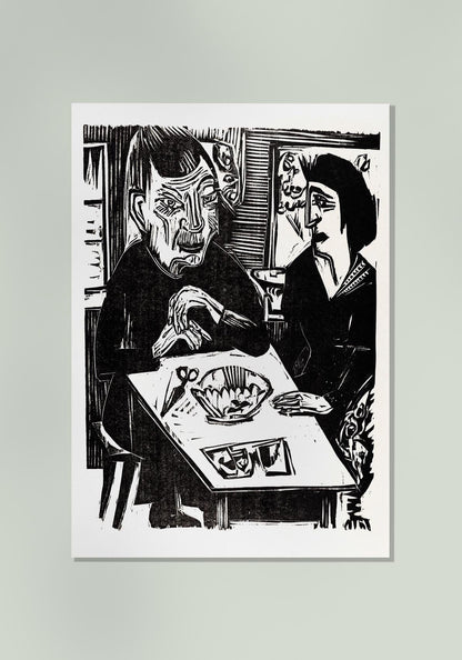 Old and Young Woman by Ernst Kirchner