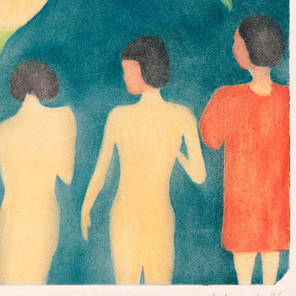 Póster artístico de Edvard Munch: Niños bañándose