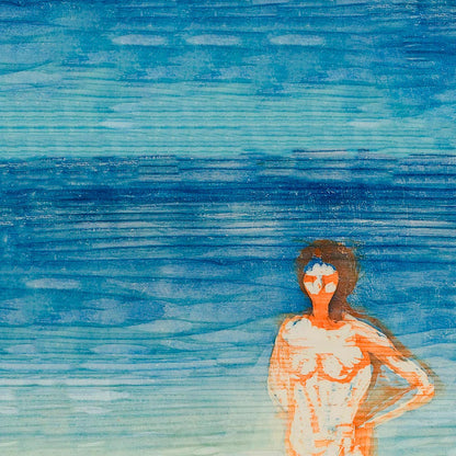 Póster artístico de Edvard Munch: Hombre bañándose