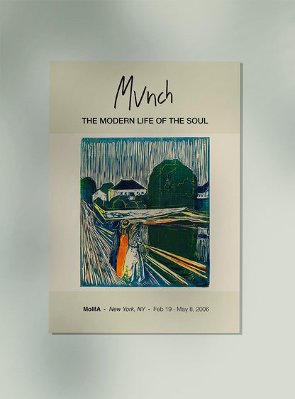 Cartel de la exposición Las chicas del puente Munch