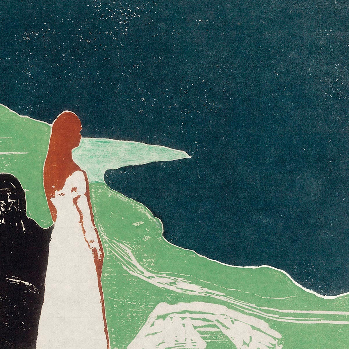 Póster artístico Dos mujeres en la orilla de Edvard Munch