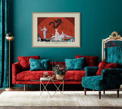 Póster Vintage Chez la Marchande de Pavots