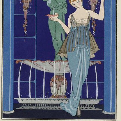 Póster Vintage La Fontaine de Coquillages