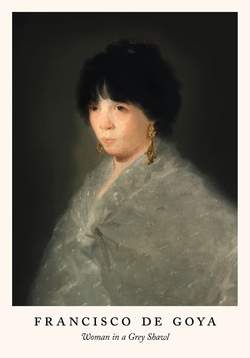 Mujer con chal gris - Cartel de la exposición de Francisco de Goya