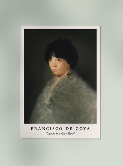 Mujer con chal gris - Cartel de la exposición de Francisco de Goya