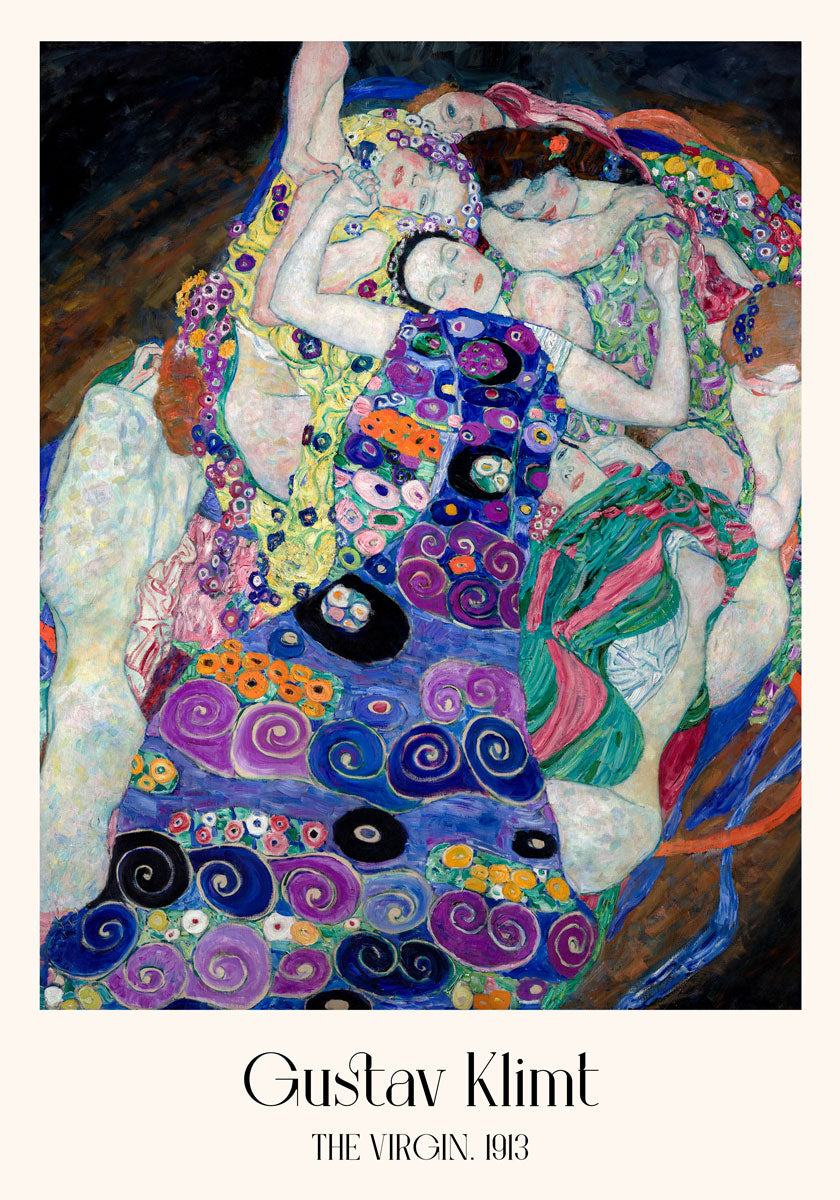 Cartel de la exposición La Virgen de Gustav Klimt