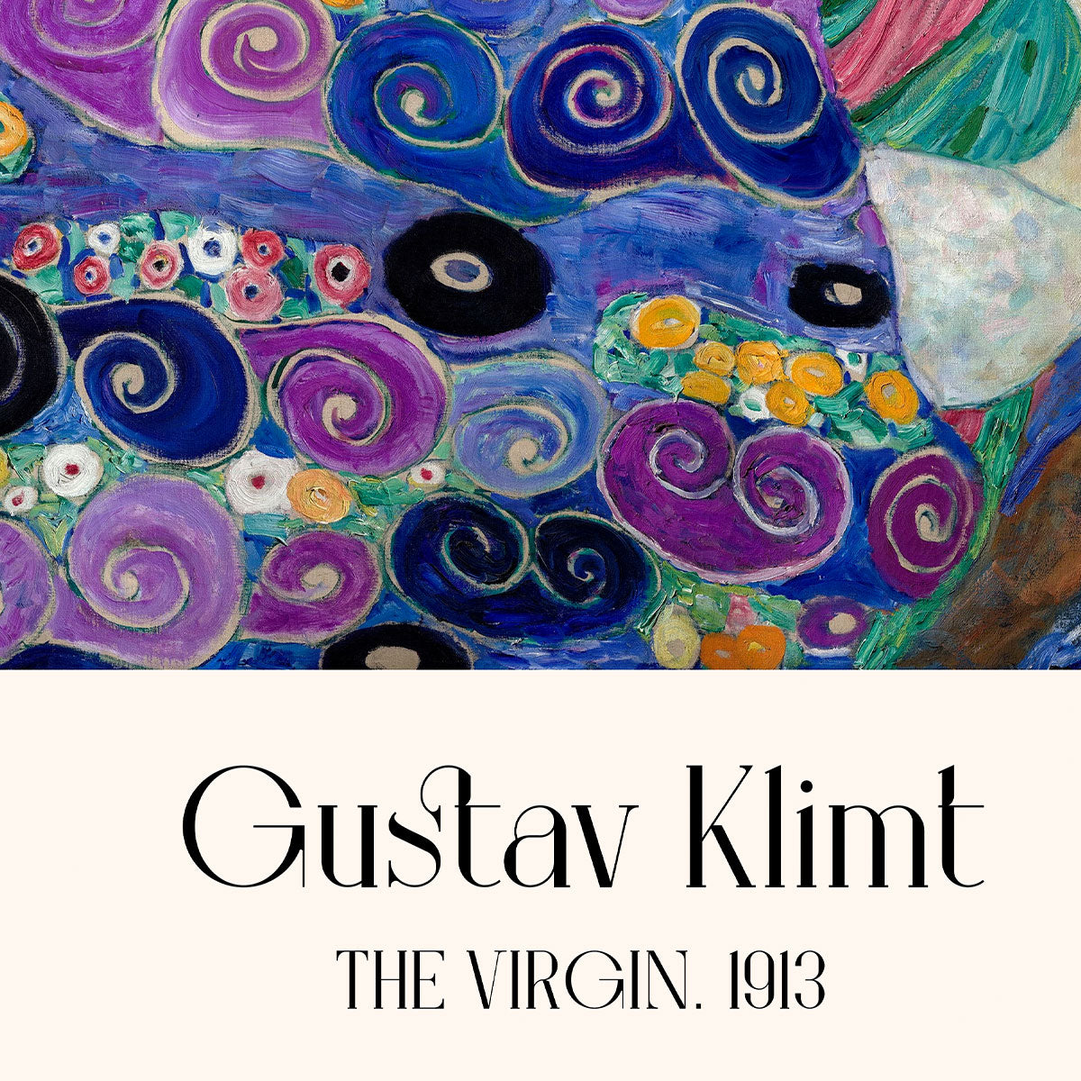 Cartel de la exposición La Virgen de Gustav Klimt