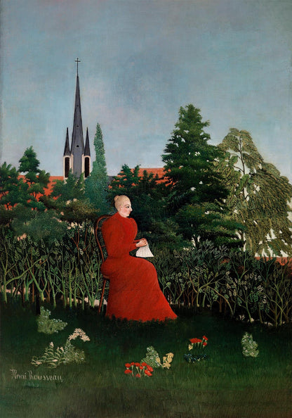 Retrato de una mujer de Rousseau Impresión artística