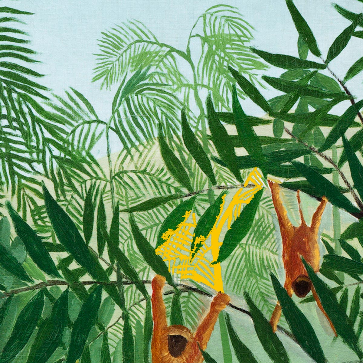 Cartel de la exposición Bosque tropical de Rousseau
