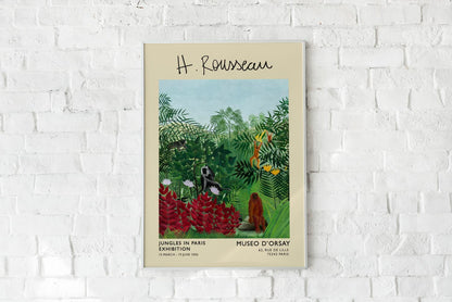 Cartel de la exposición Bosque tropical de Rousseau