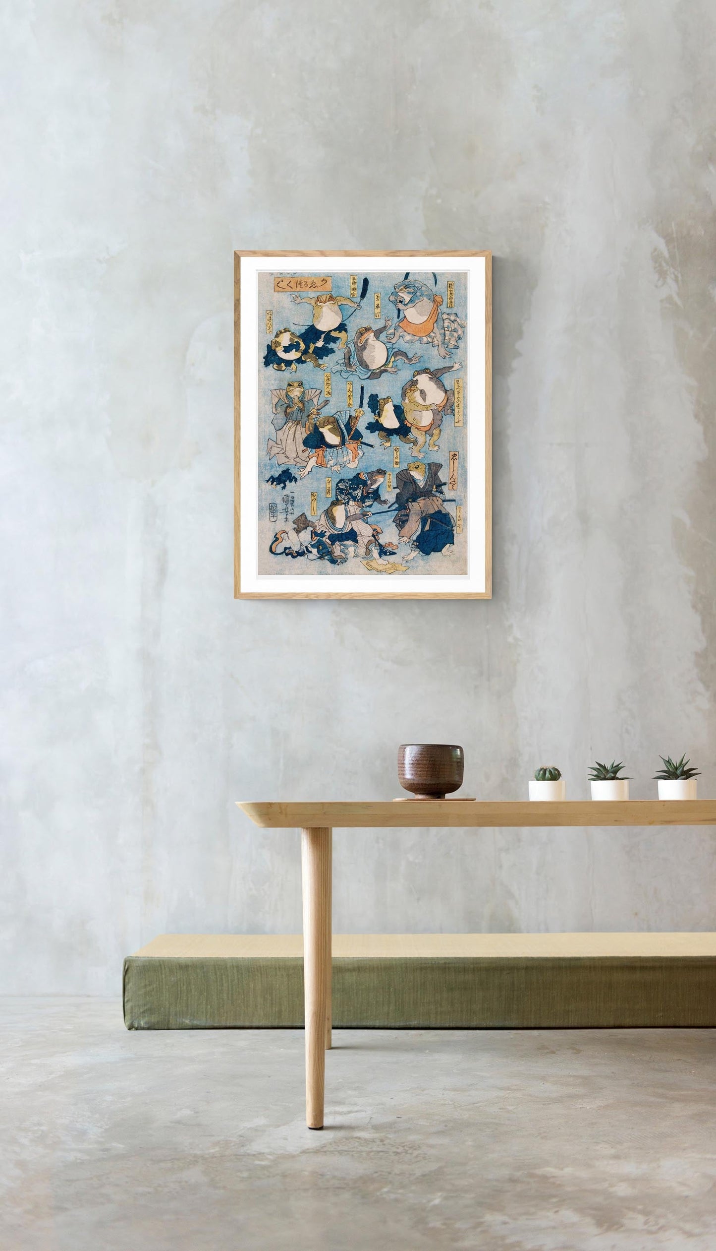 Ranas samuráis de Utagawa Kuniyoshi