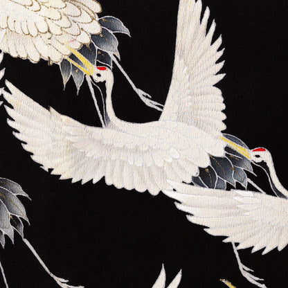 Conjunto de 2 impresiones de grullas rojas y grullas blancas