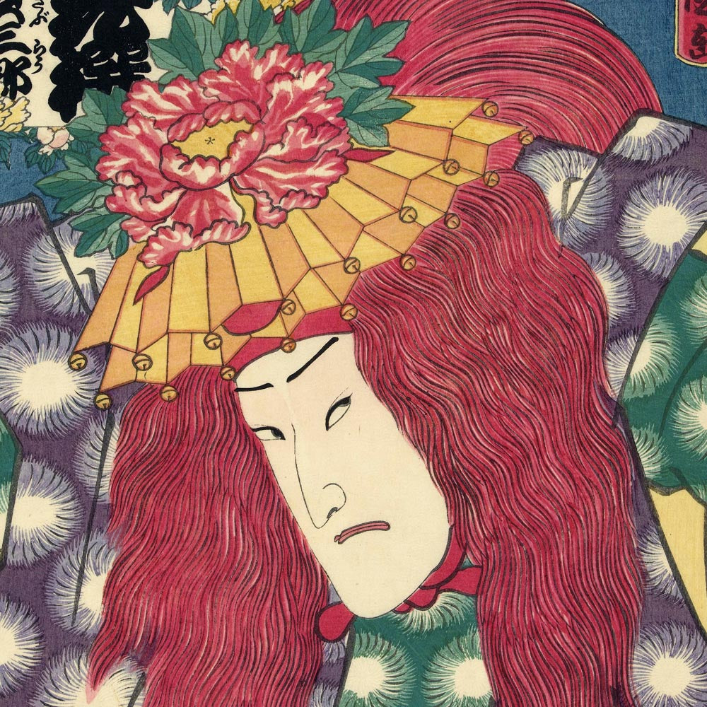 Peonías de Shakkyo de Kunisada