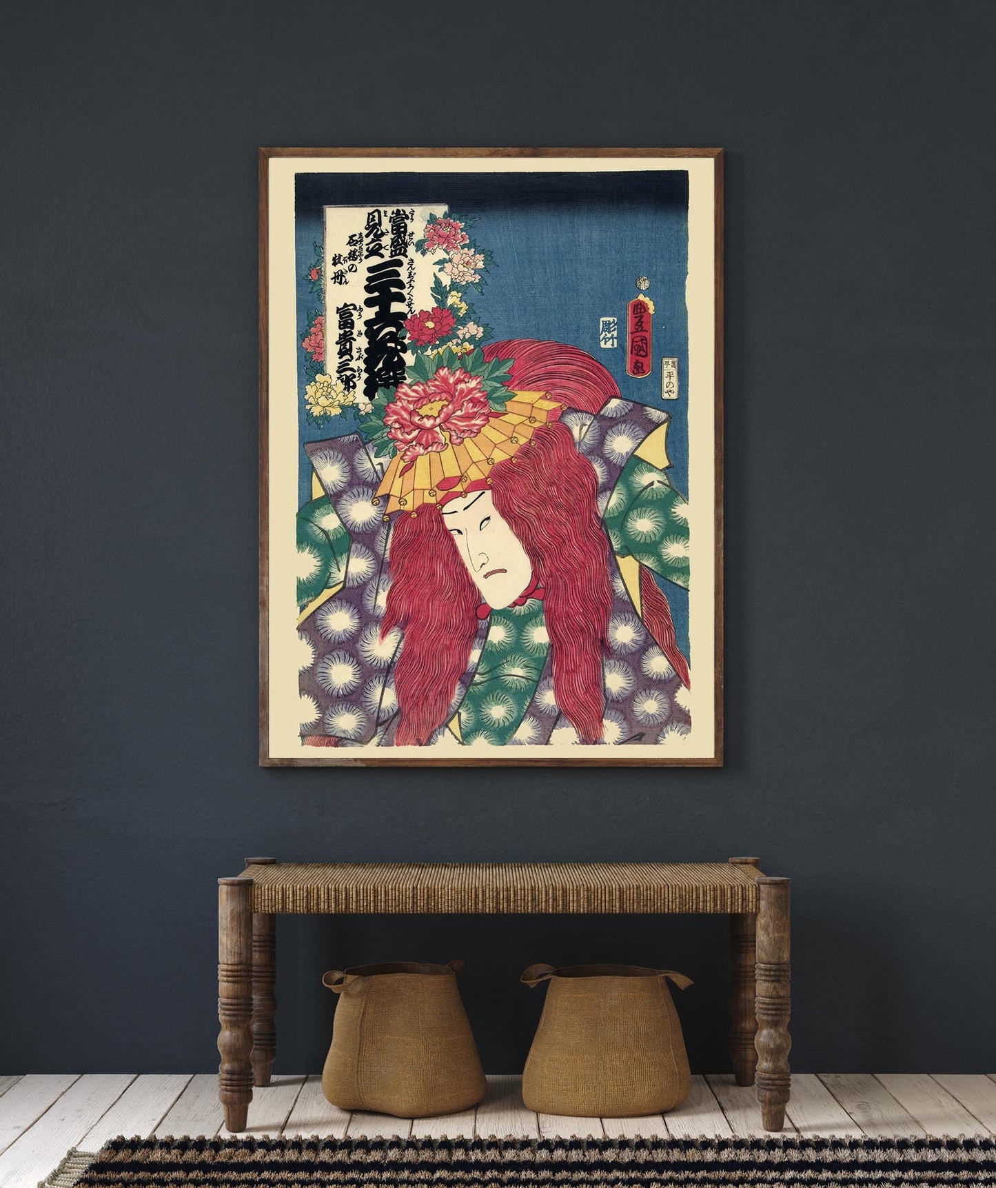 Peonías de Shakkyo de Kunisada