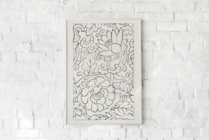 Grabado japonés antiguo en madera n.º 7