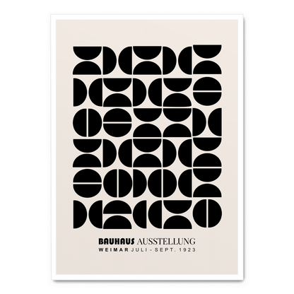 Semicírculos negros de la Bauhaus
