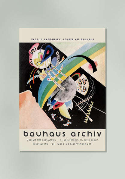 Cartel de la exposición Círculos sobre negro de Wassily Kandinsky