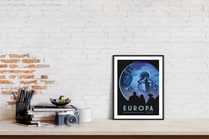 Afiche de ciencia ficción de Europa